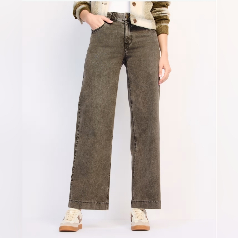 Democracy Wide Leg Jeans Olive 10